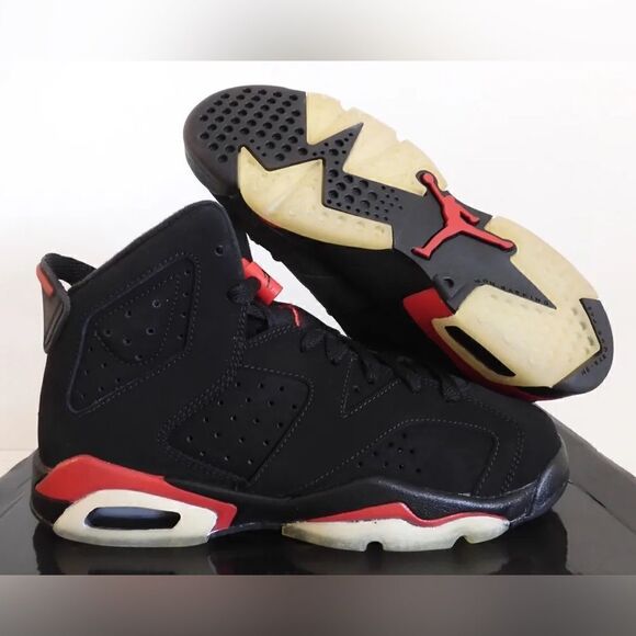 Air Jordan 6 Infer Red Black Sneakers 2000 OG Retro Size 10.5 - Picture 7 of 16